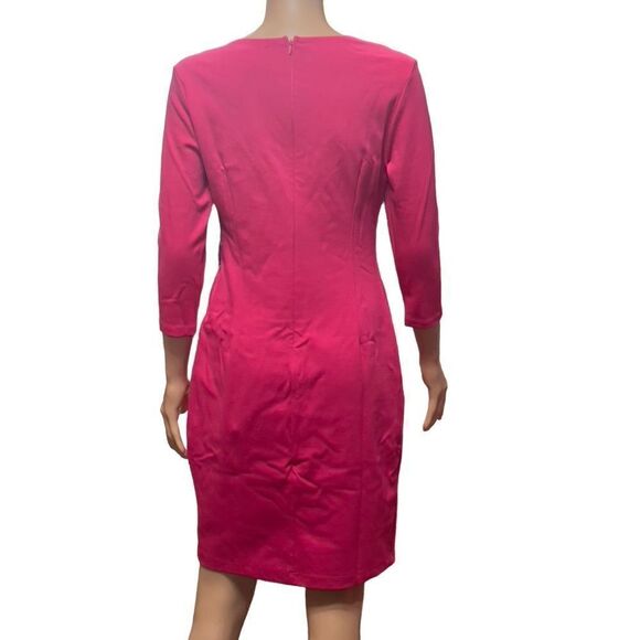 Boston Proper Cutout Fuschia Pink Sheath Dress SMALL NWT - Picture 3 of 15